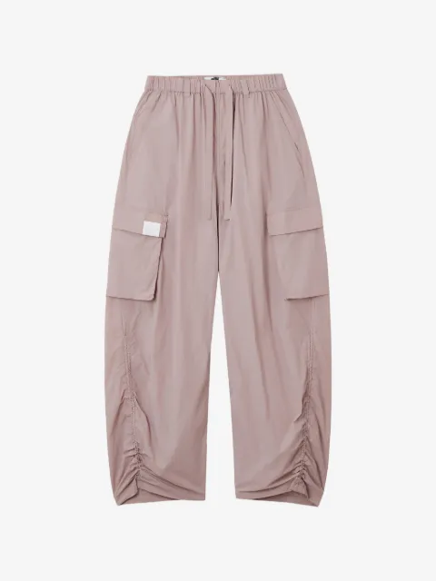 izzue pantalones cargo con cordones en la pretina