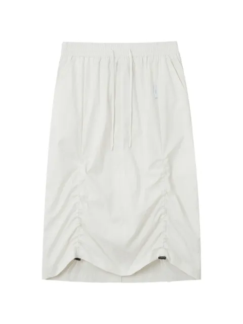 izzue drawstring gathered midi skirt