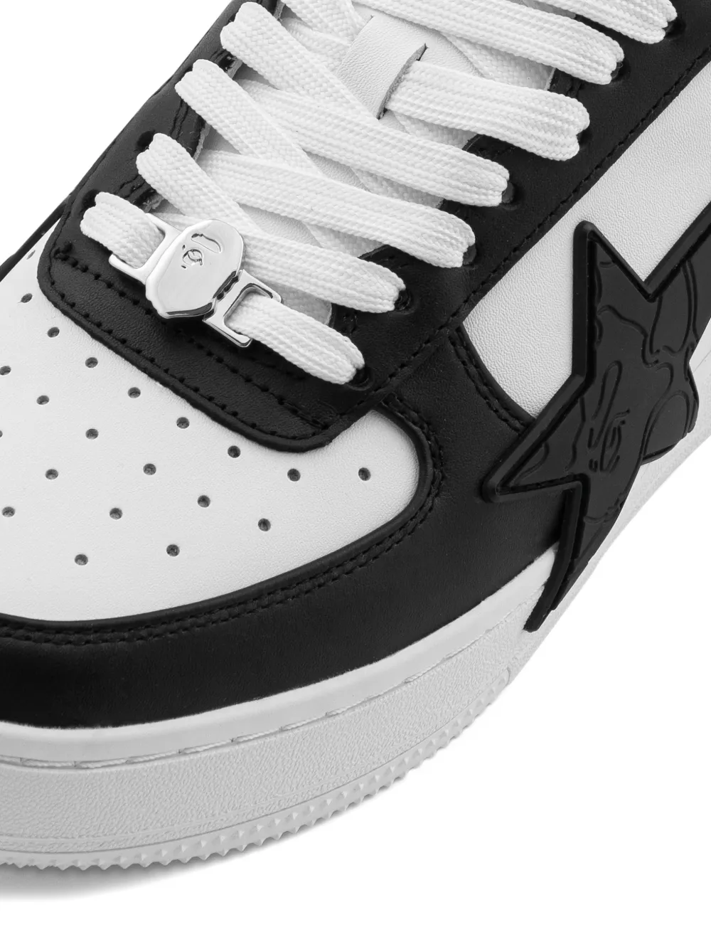 A BATHING APE Sneakers met sterpatroon Wit