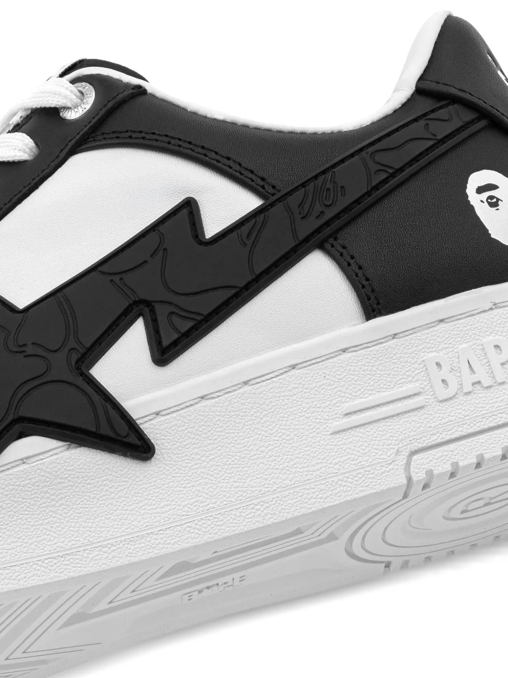 A BATHING APE Sneakers met sterpatroon Wit