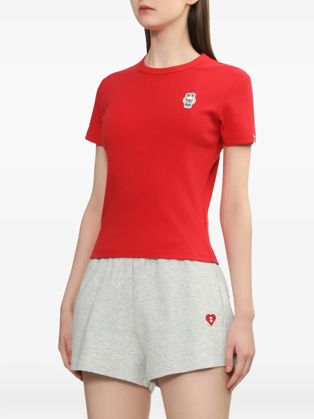  Apee™ By *a Bathing Ape® Appliqué T-shirt - Red 