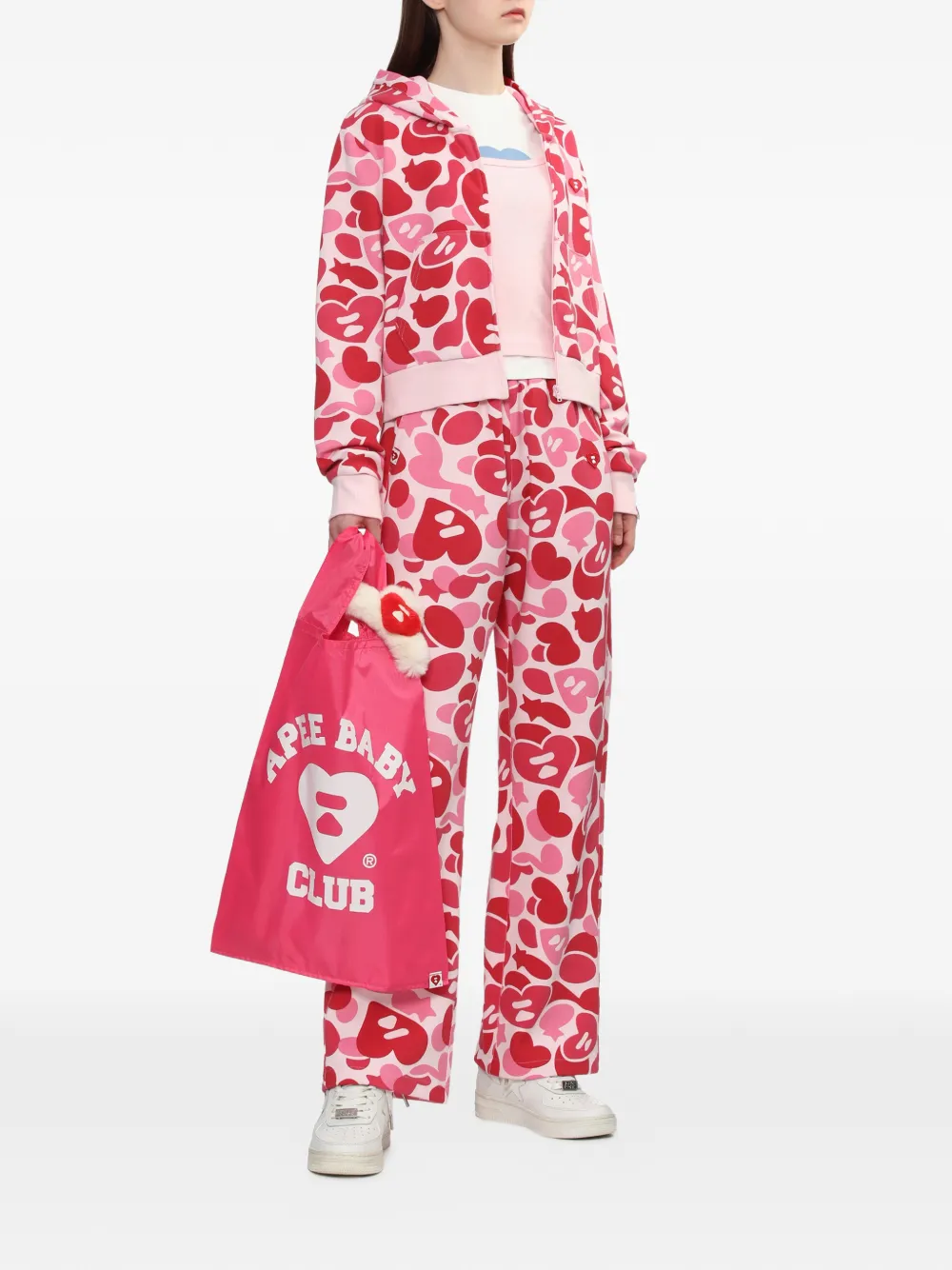  Apee™ By *a Bathing Ape® Ribbed Top - Pink 