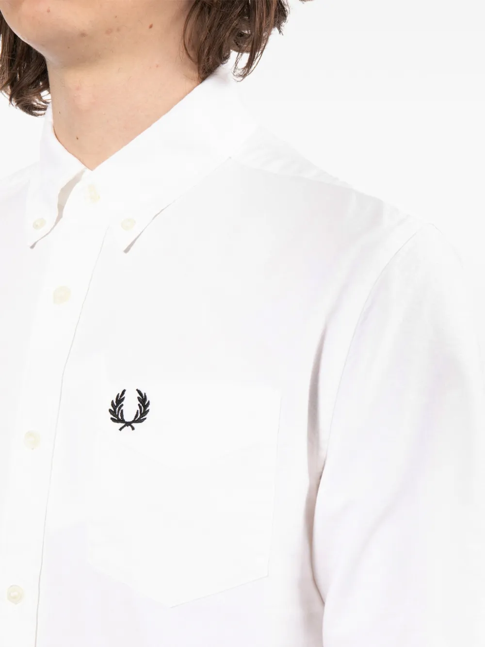 Fred Perry T-shirt met lange mouwen Wit