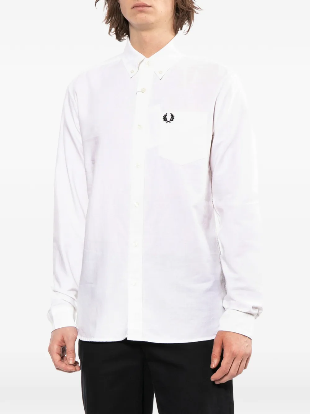 Fred Perry T-shirt met lange mouwen Wit