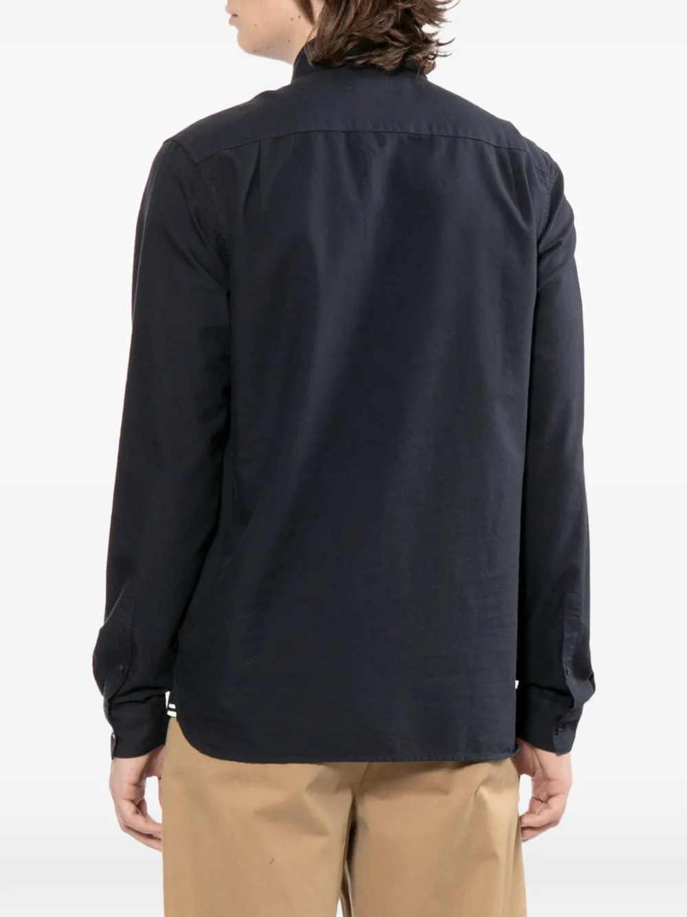 Fred Perry Overhemd met geborduurd logo en zak Blauw
