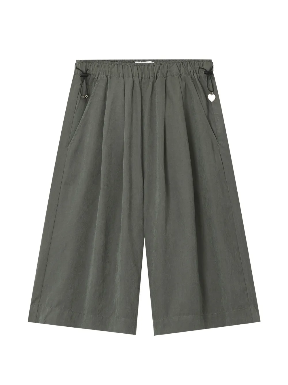 Izzue Elasticated Heart-charm Shorts In Green