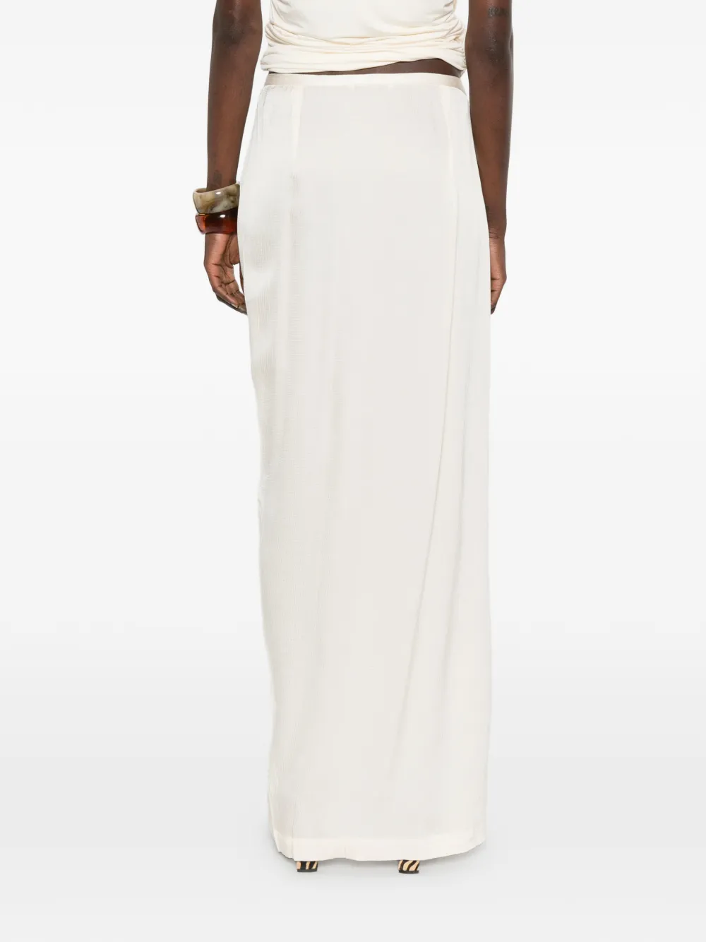 BONDI BORN Gedrapeerde maxi-rok Beige
