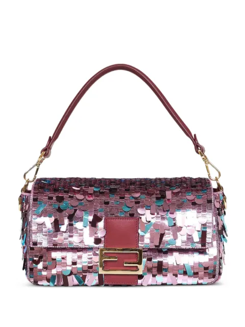 FENDI Baguette sequin-embroidered shoulder bag