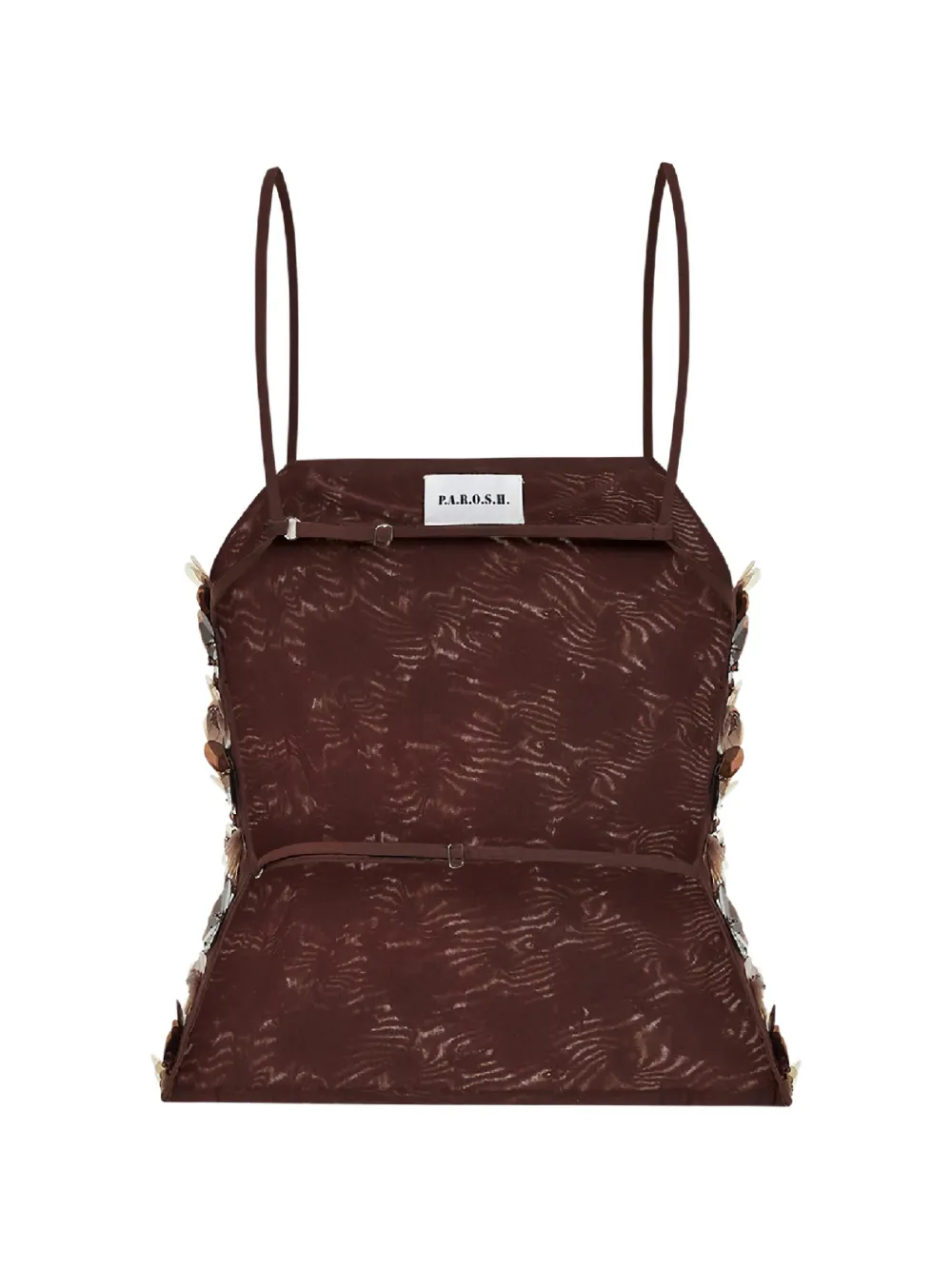  P.a.r.o.s.h. Flower-appliqué Blouse - Brown 