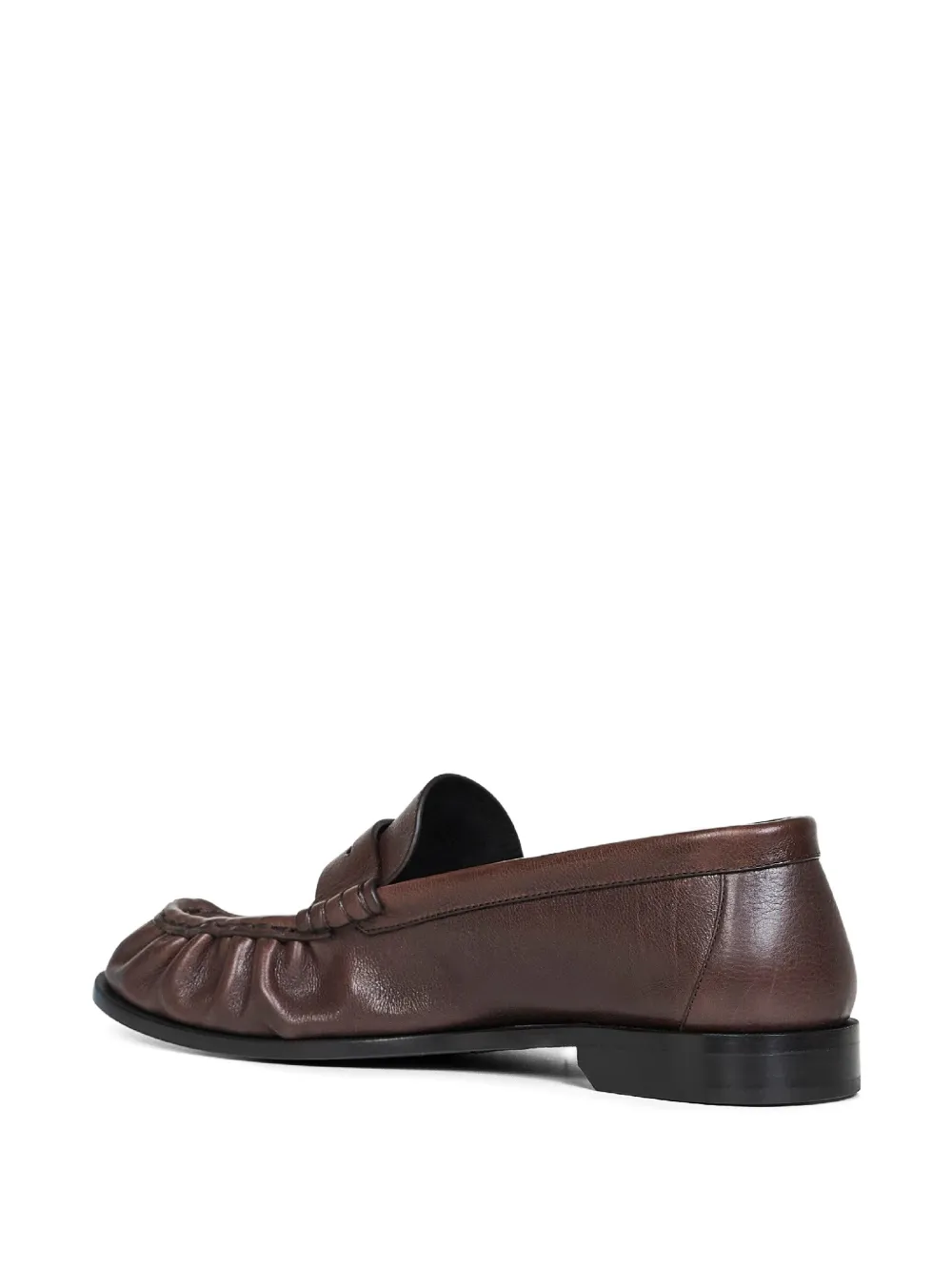 Saint Laurent Loafers met handgestikt bandje Bruin