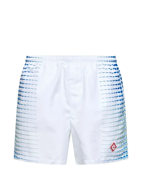 Casablanca Printed Swim Shorts in White