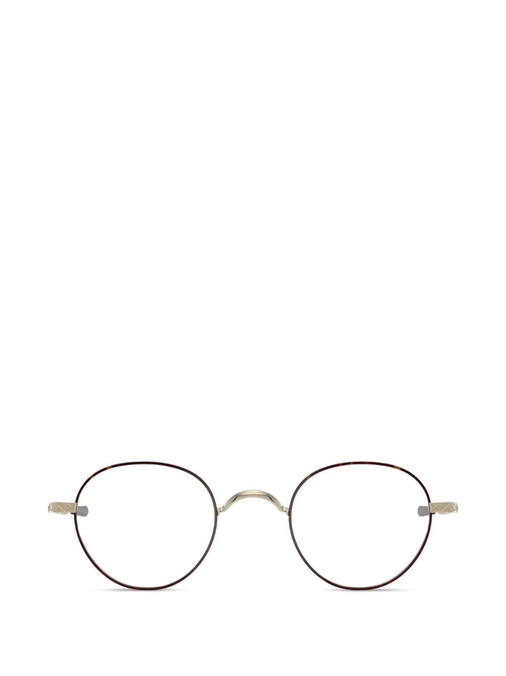 Oliver Peoples Kinston round-frame glasses - Marrone