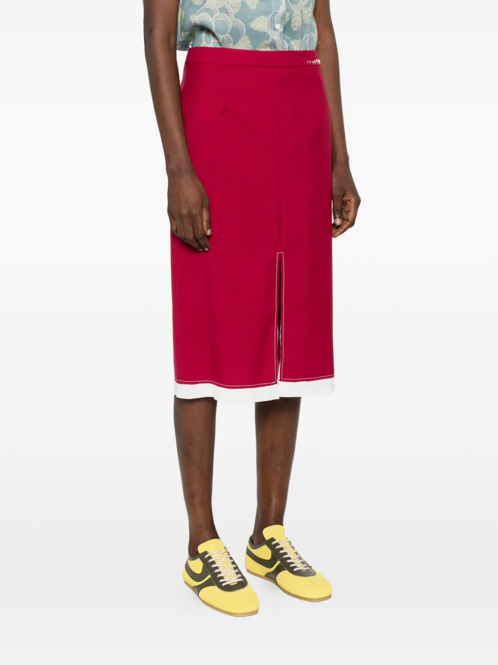 Marni Midi-rok met split Rood