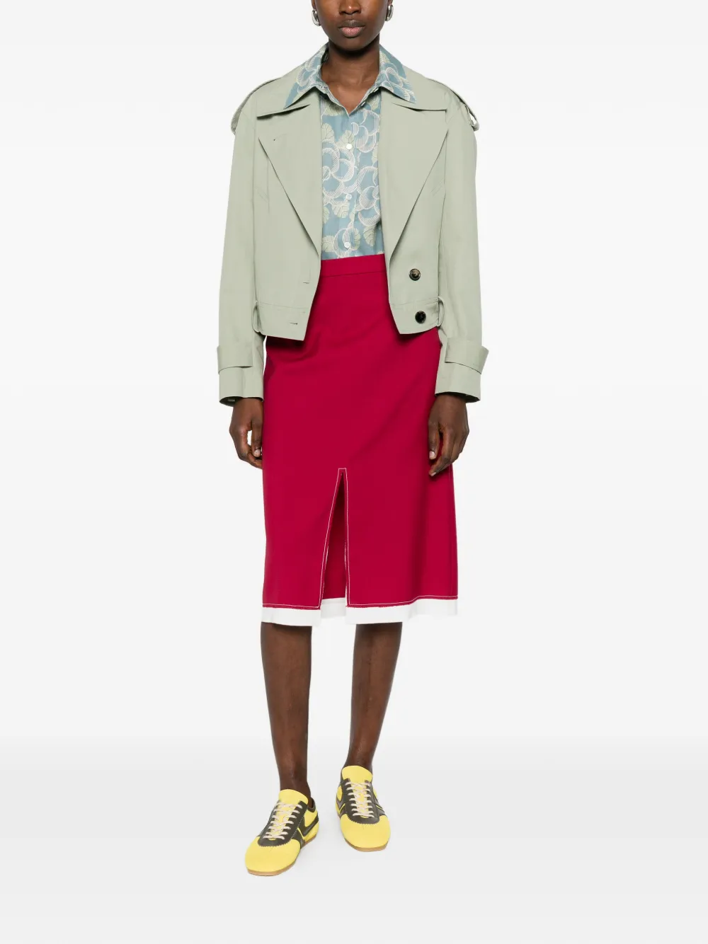 Marni Midi-rok met split Rood