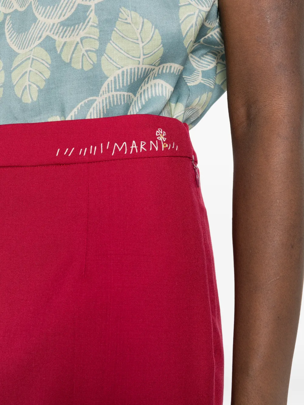 Marni Midi-rok met split Rood
