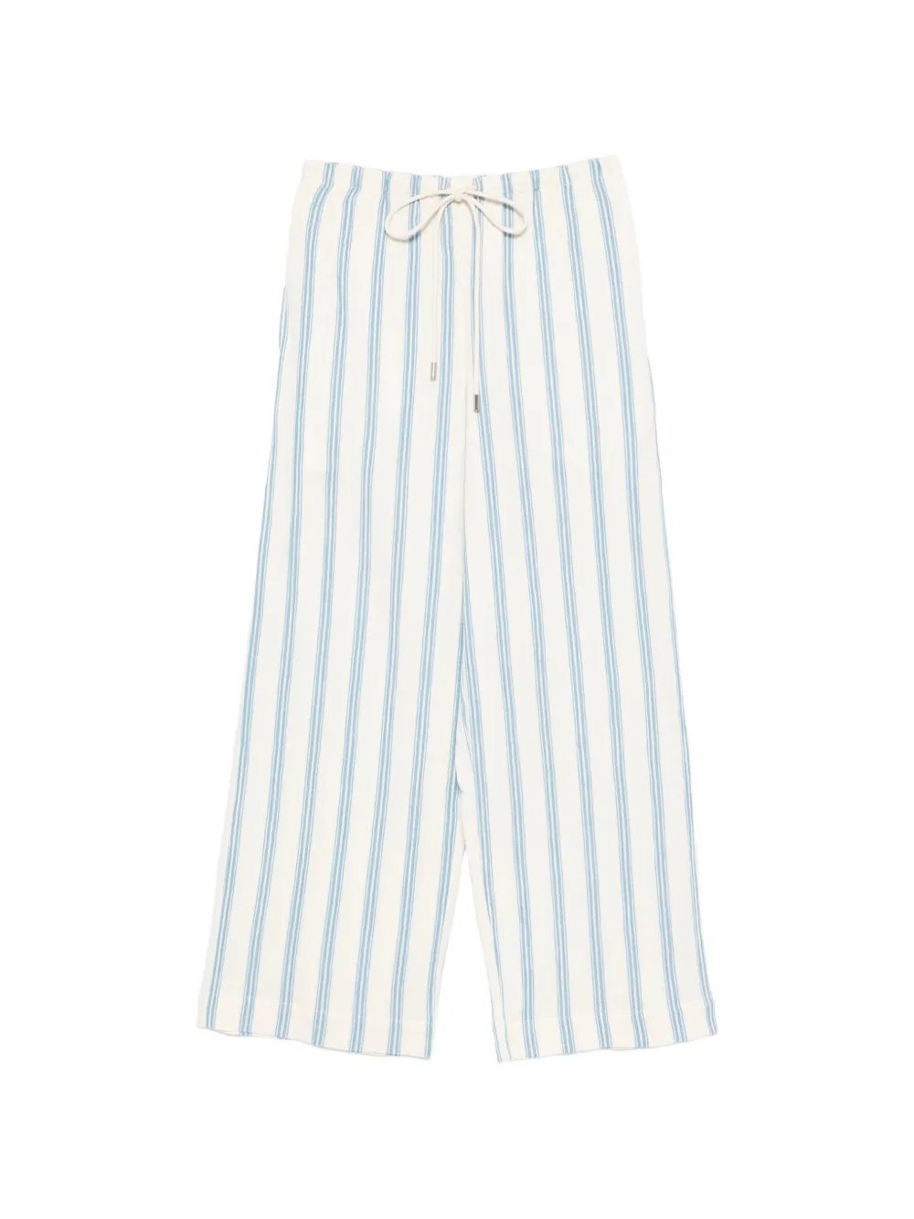 BONDI BORN striped drawstring trousers - Bianco