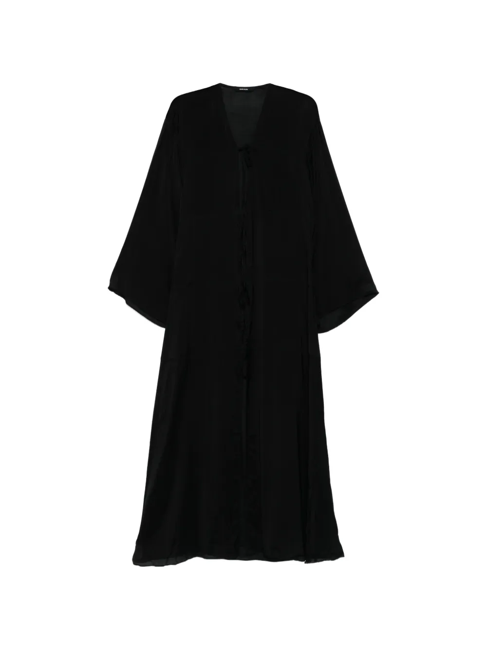 BONDI BORN Cremona tie-detail cover-up - Nero