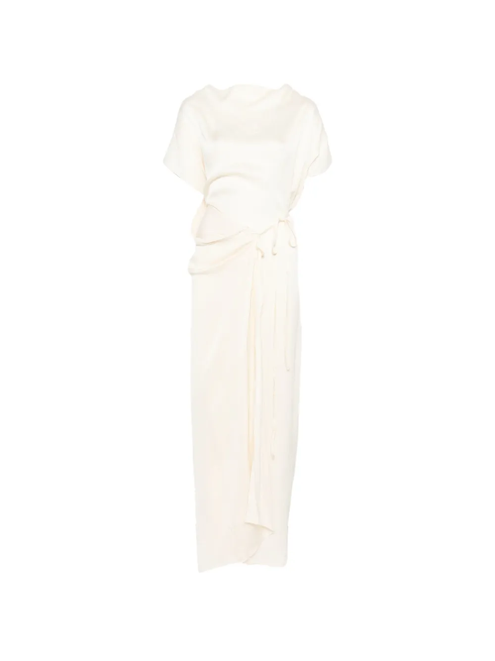 BONDI BORN tie side maxi dress - Toni neutri