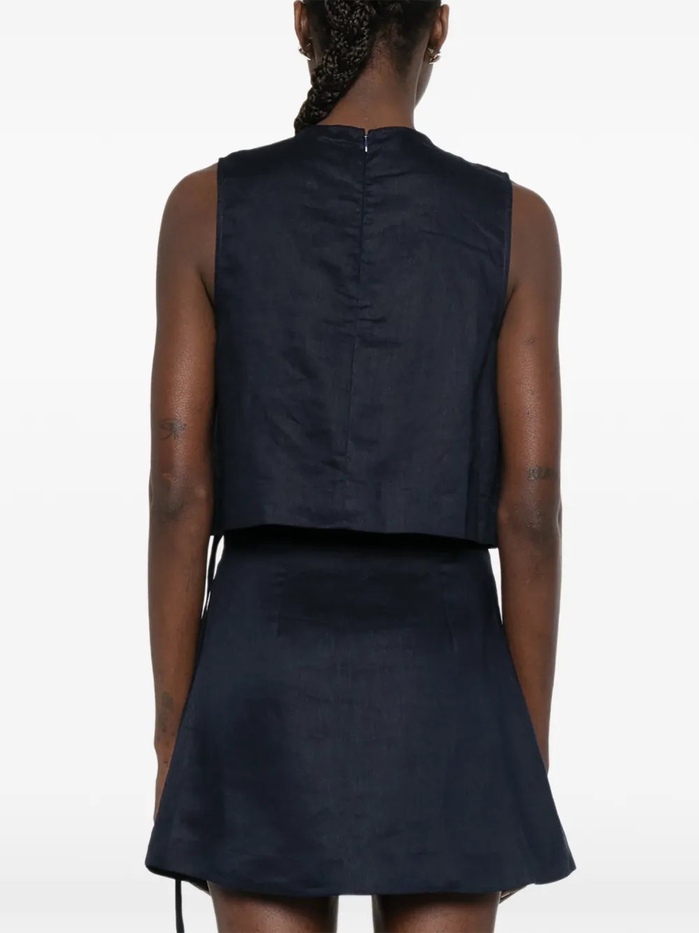 BONDI BORN Mouwloze top met strikdetail Blauw
