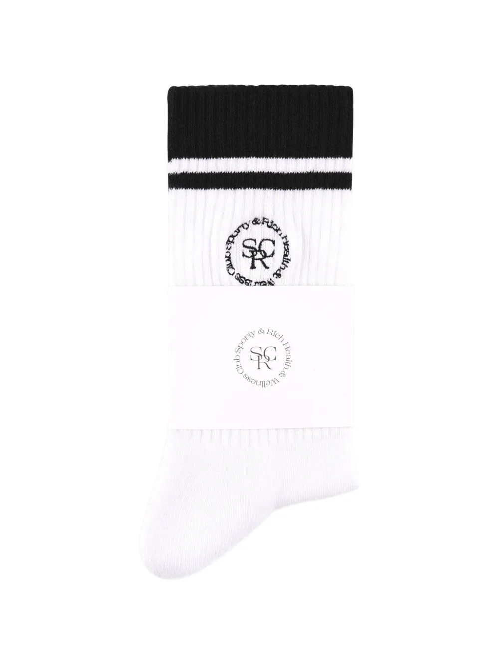  Sporty & Rich Srhwc Logo Stripe Socks - White 