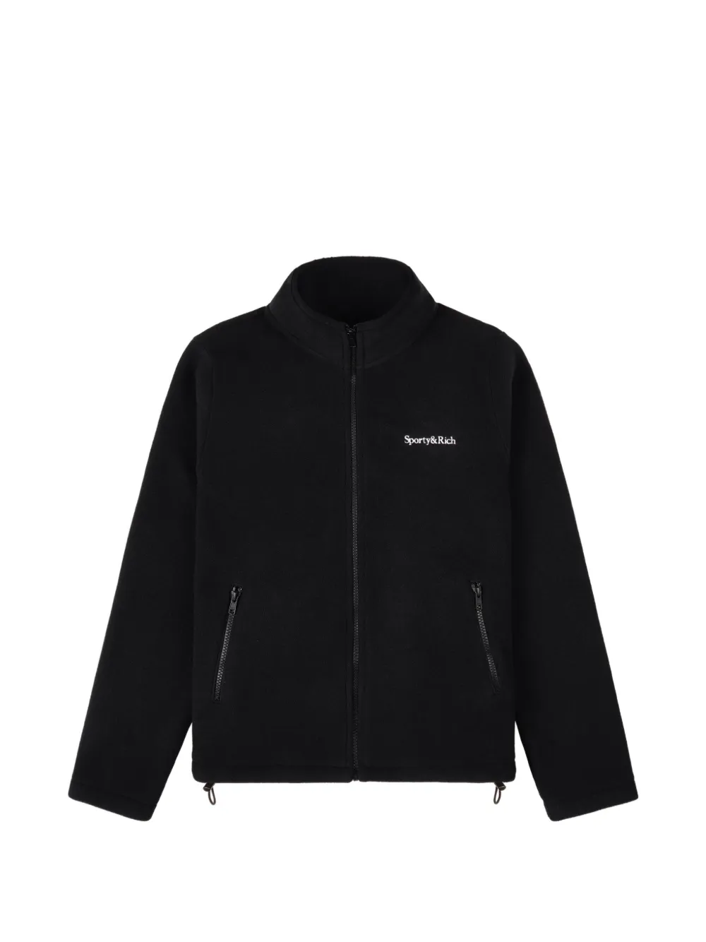Sporty & Rich zip-up fleece jacket - Nero