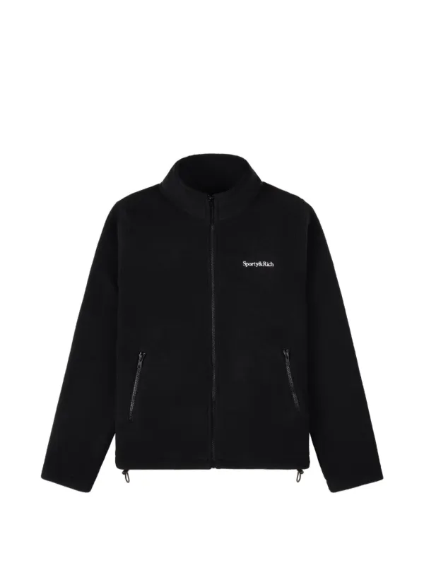 Sporty & Rich ジップアップ フリースジャケット | ブラック | FARFETCH JP