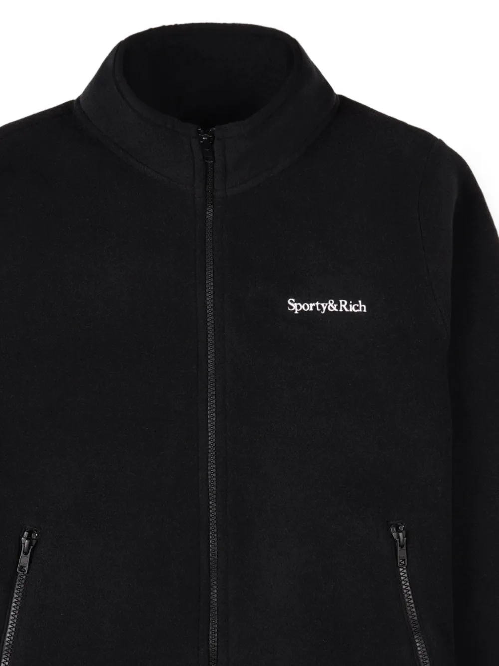 Sporty & Rich Fleece jack Zwart