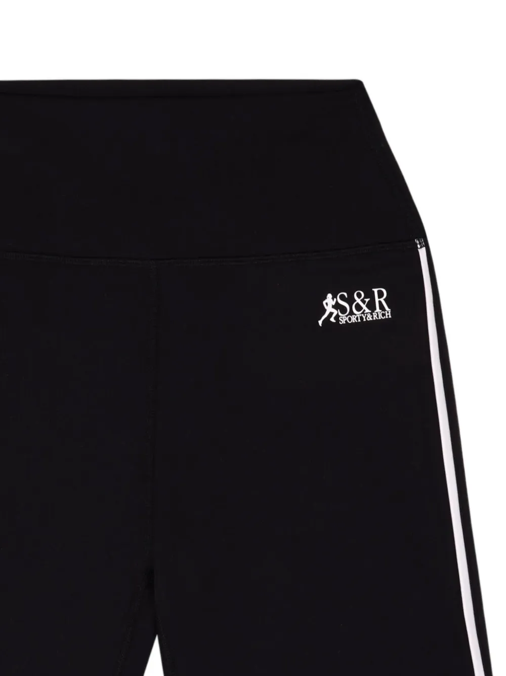 Sporty & Rich SR Runner bikershorts Zwart
