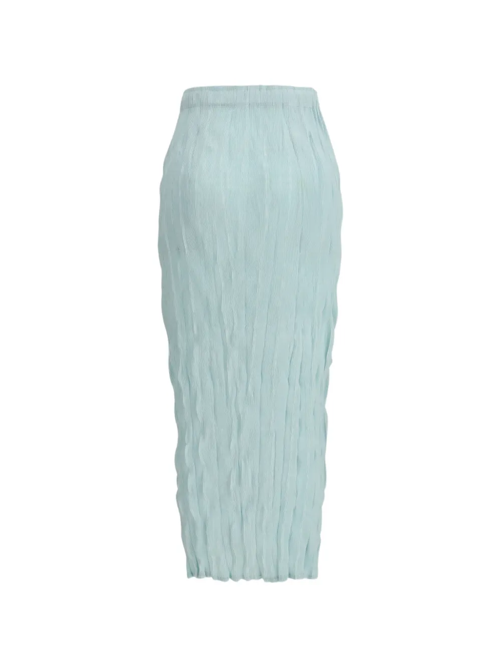  Gongdid Design Wavy Textured Midi Skirt - Blue 