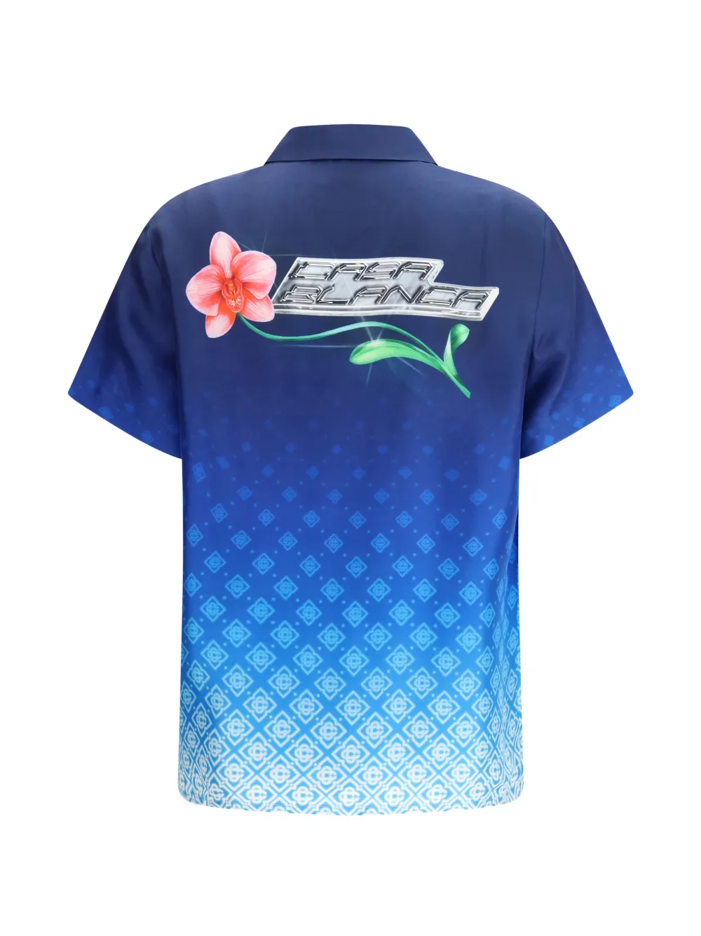 Casablanca Blouse met Cubaanse kraag Blauw