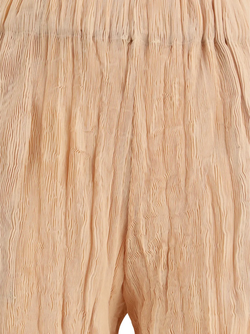  Gongdid Design Wavy Elasticated Crinkled Trousers - Neutrals 