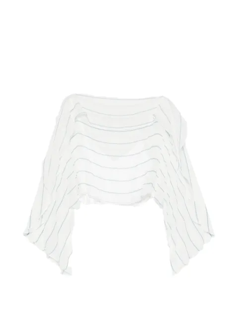 BONDI BORN striped ruffled top