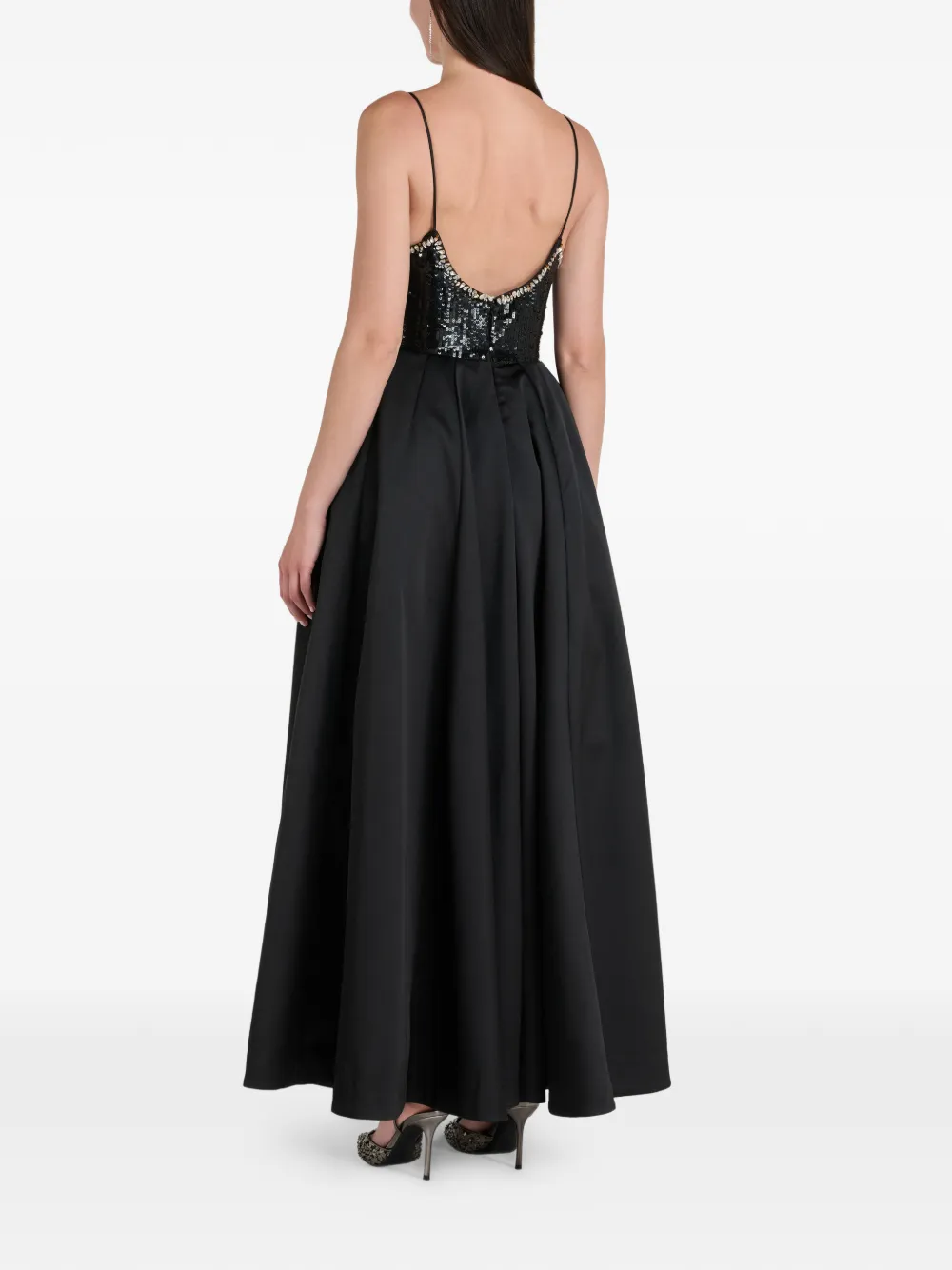ILTA Grace maxi-jurk met pailletten Zwart