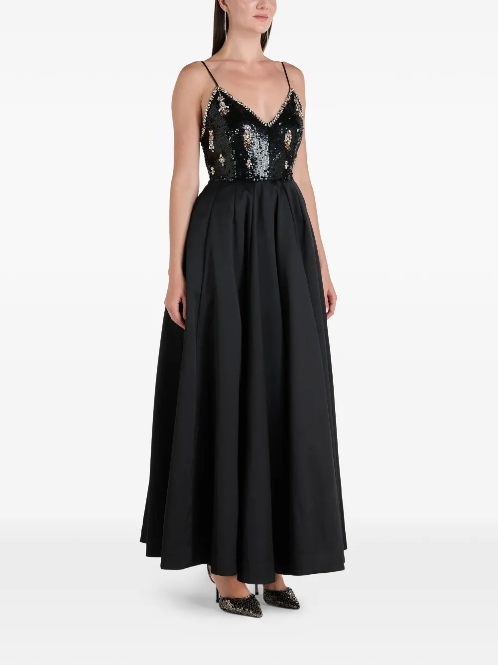 ILTA Grace maxi-jurk met pailletten Zwart