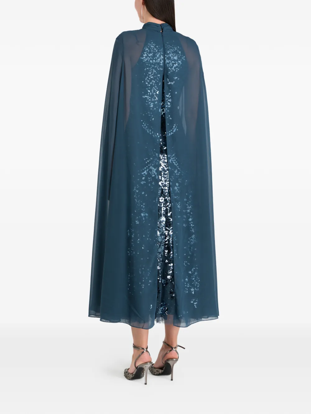 Needle & Thread Chandelier midi-jurk met pailletten Blauw