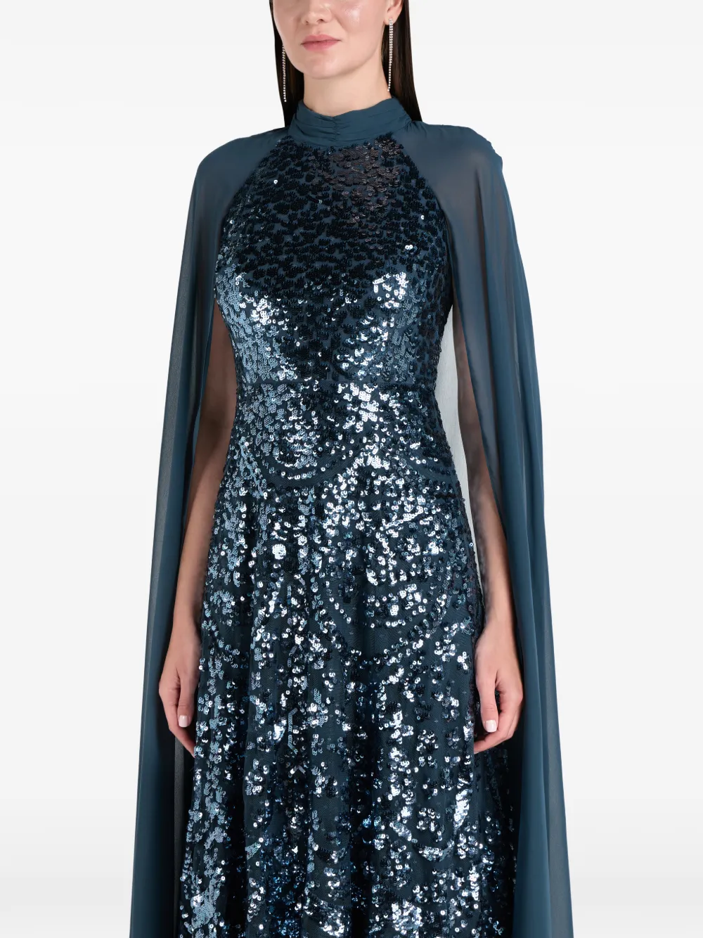 Needle & Thread Chandelier midi-jurk met pailletten Blauw