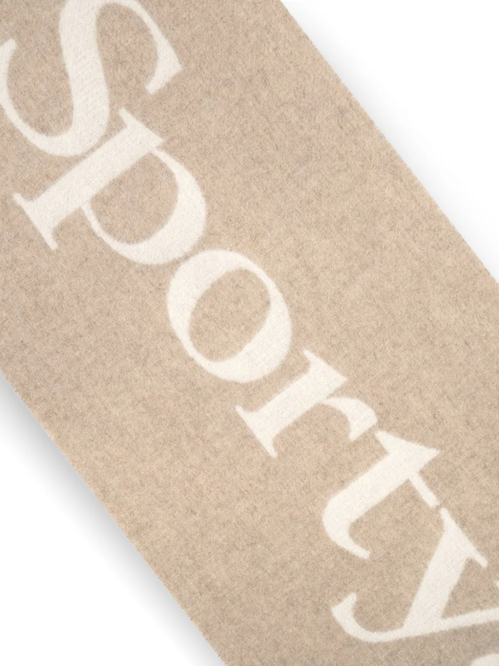 Sporty & Rich Sjaal met franje Beige