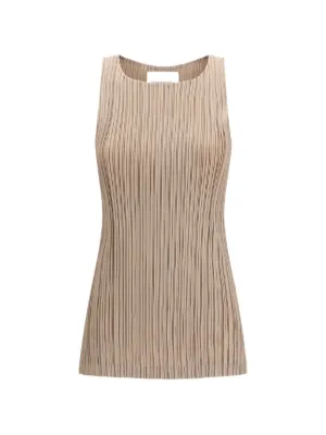 Wavy pleats crop top