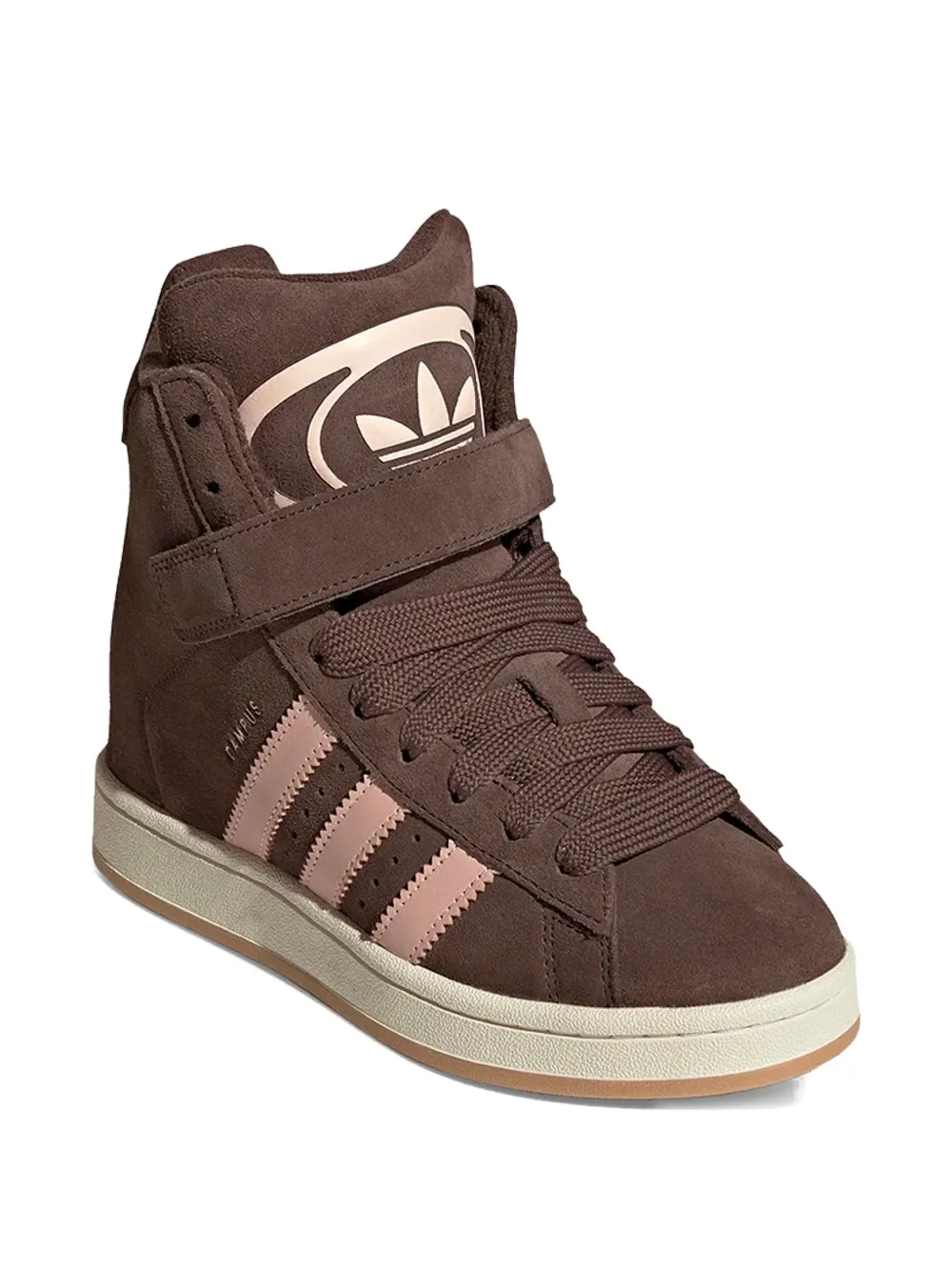 adidas Campus Bold high-top sneakers met sleehak Bruin