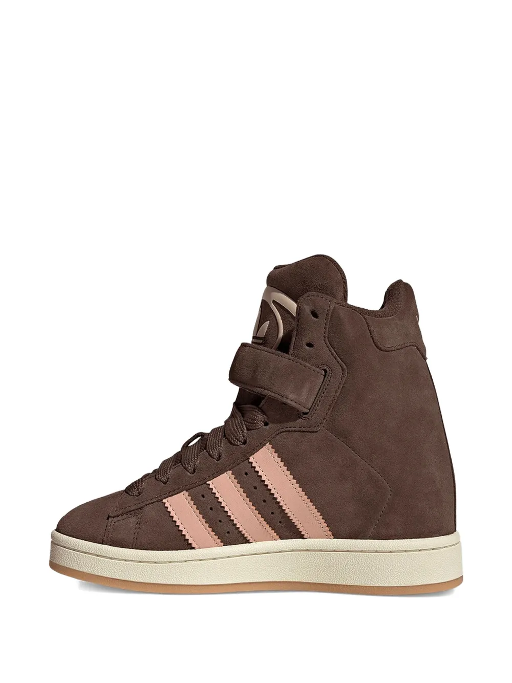 adidas Campus Bold high-top sneakers met sleehak Bruin