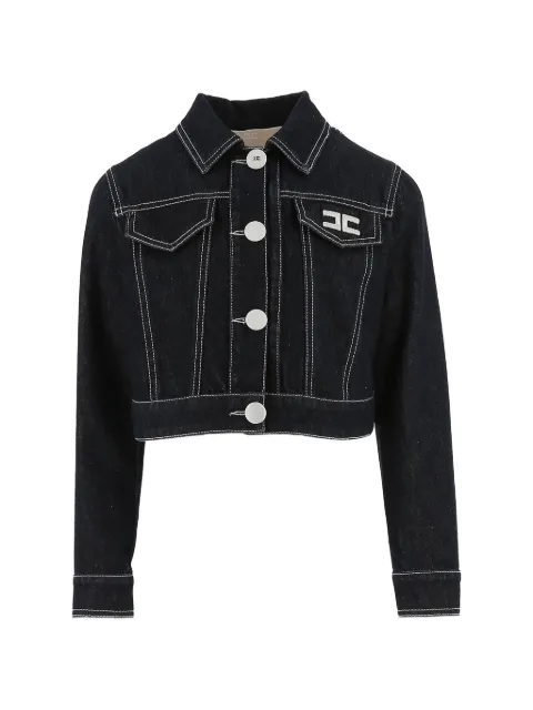 Elisabetta Franchi La Mia Bambina Jaqueta cropped com logo