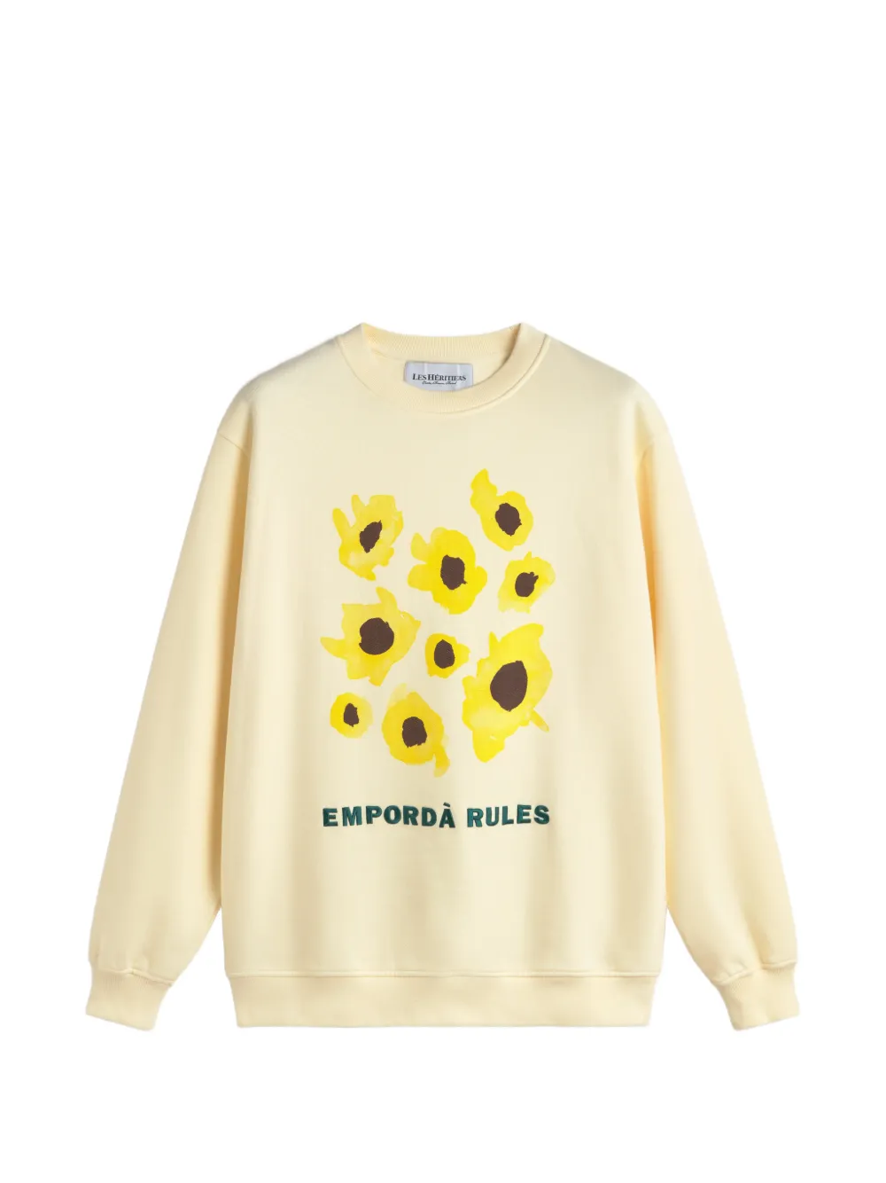LES HÉRITIERS x Mas Sorrer Girasols sunflowers crew-neck sweatshirt - Giallo