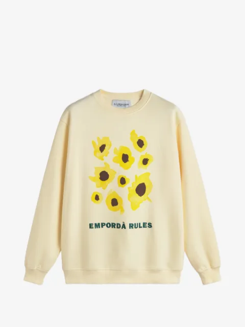 LES HÉRITIERS x Mas Sorrer Girasols sunflowers crew-neck sweatshirt