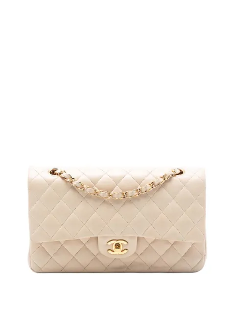 CHANEL Pre-Owned bolsa de hombro Classic mediana de piel de cordero con doble solapa 2009-2010
