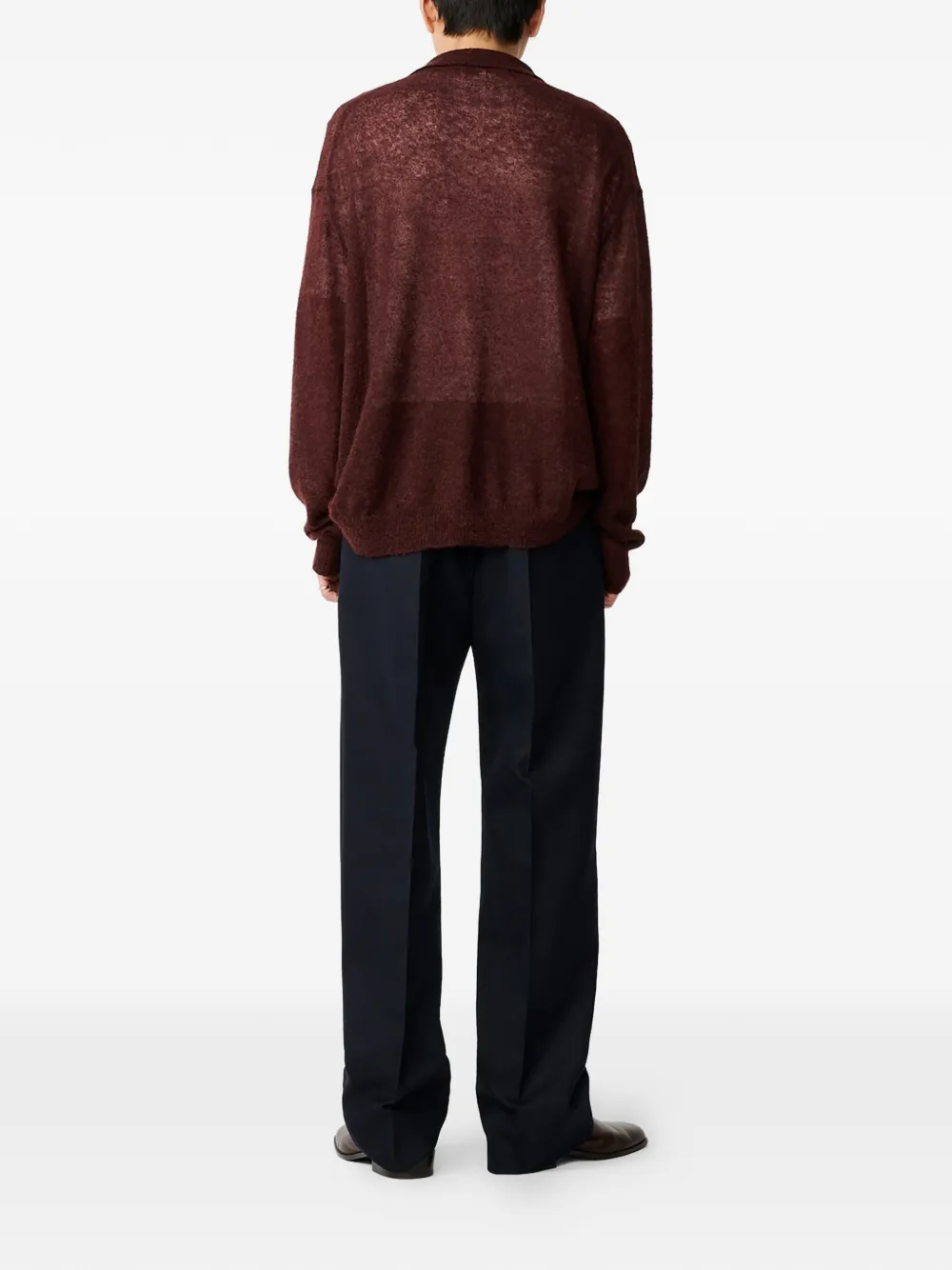 Studio Nicholson Hamto vest met polokraag Bruin