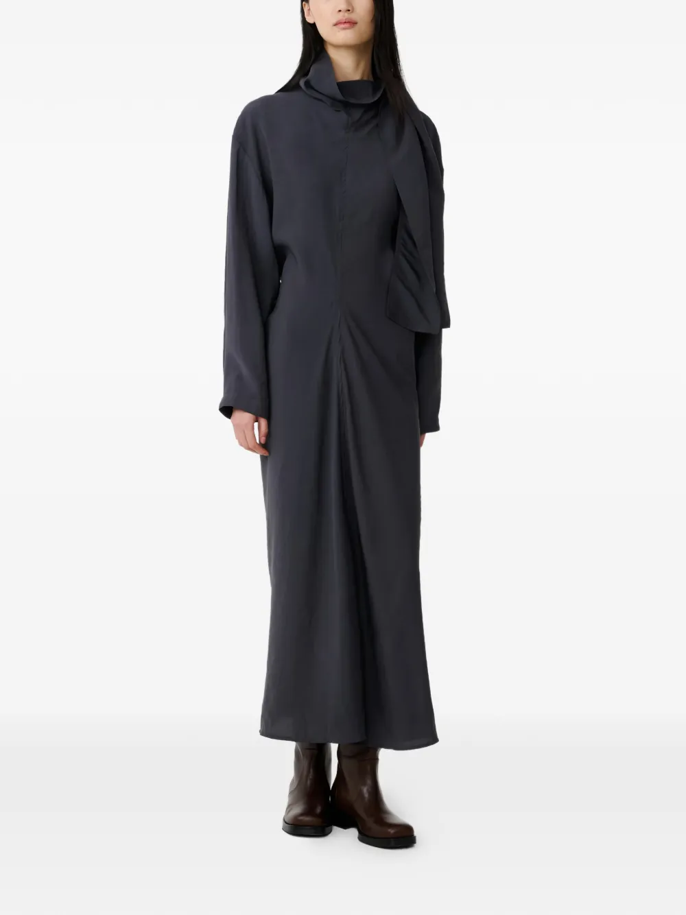 Studio Nicholson Asymmetrische jurk Grijs