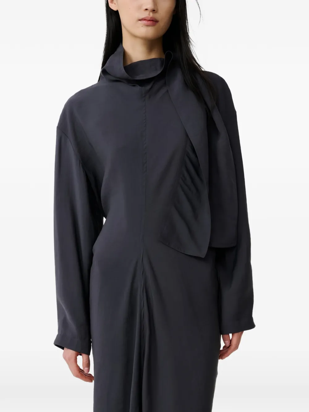 Studio Nicholson Asymmetrische jurk Grijs