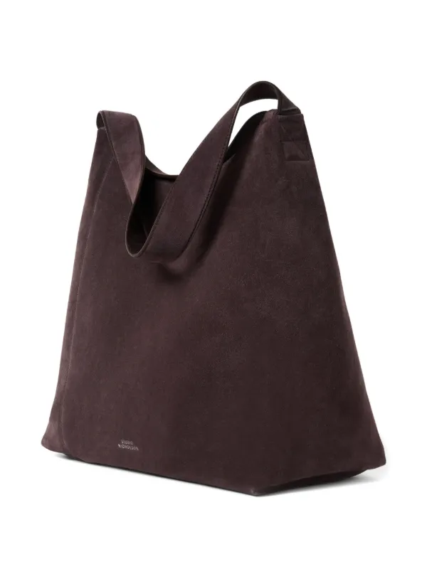 Studio Nicholson Hobo Type 1 Suede Tote Bag in Brown