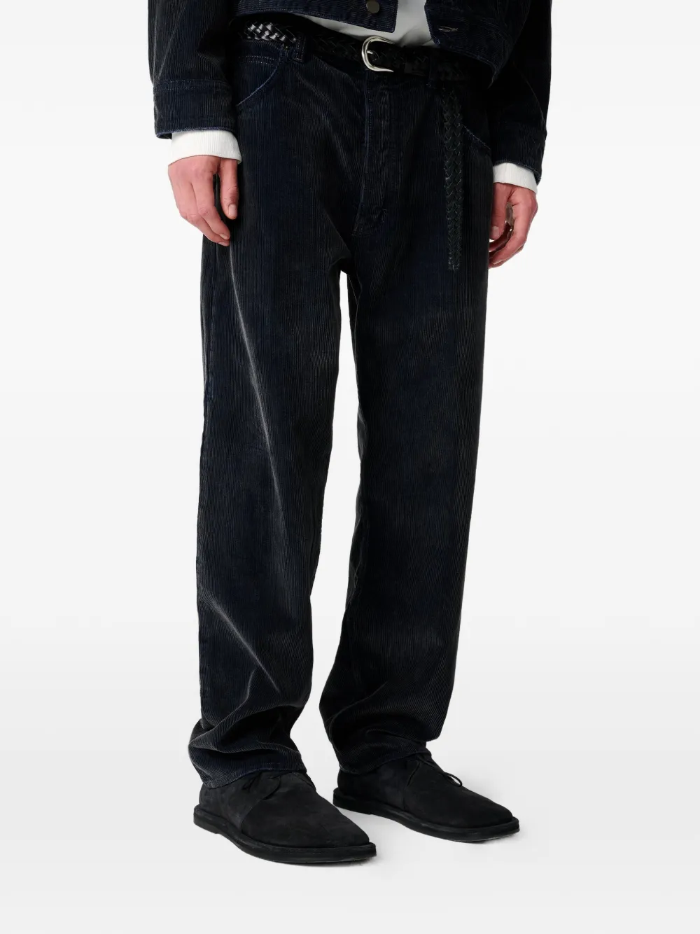 Studio Nicholson Woodstock ribfluwelen broek Zwart