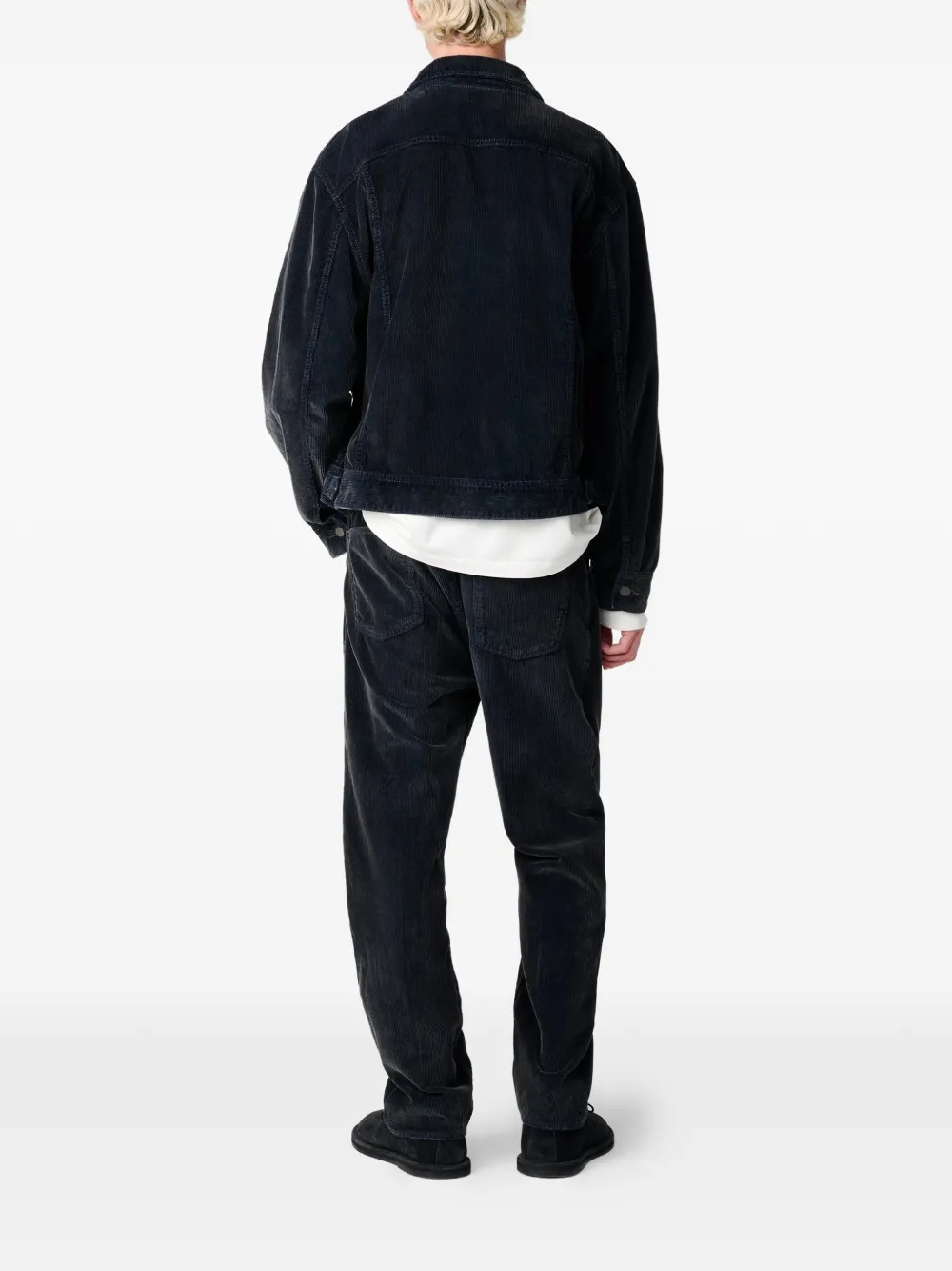 Studio Nicholson Woodstock ribfluwelen broek Zwart